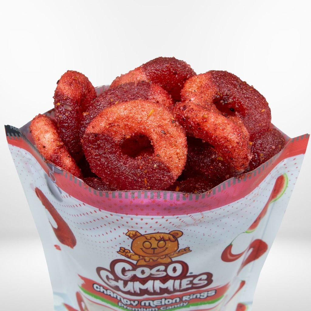 Goso Gummies Chamoy Viral Melon Rings 8oz - Candy Snack Fruit Sweet