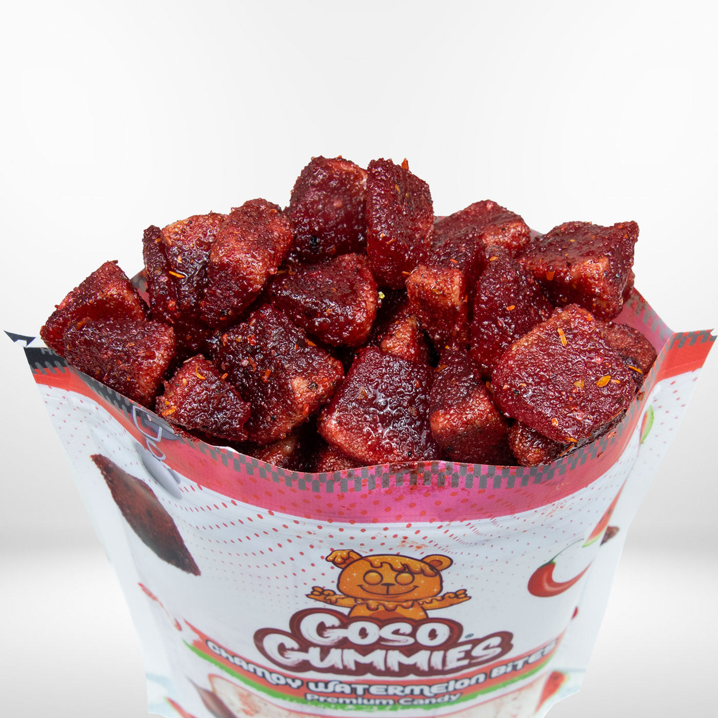 Goso Gummies Chamoy Watermelon Bites 8oz - Juicy Chewy Candy Fruit Snack