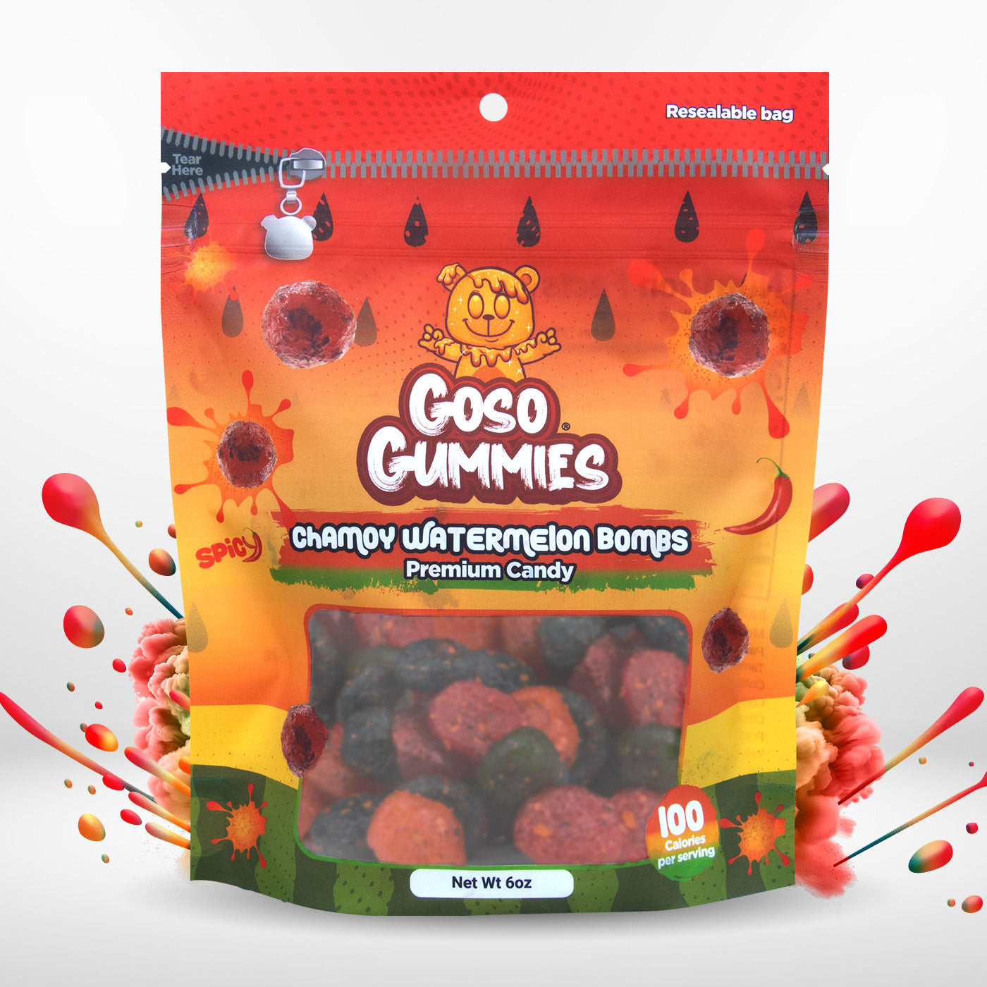 Goso Gummies 10 Flavor Variety Pack – Viral Gusher Bombs | 60 Ounces Sweet Sour & Spicy Candy Bundle