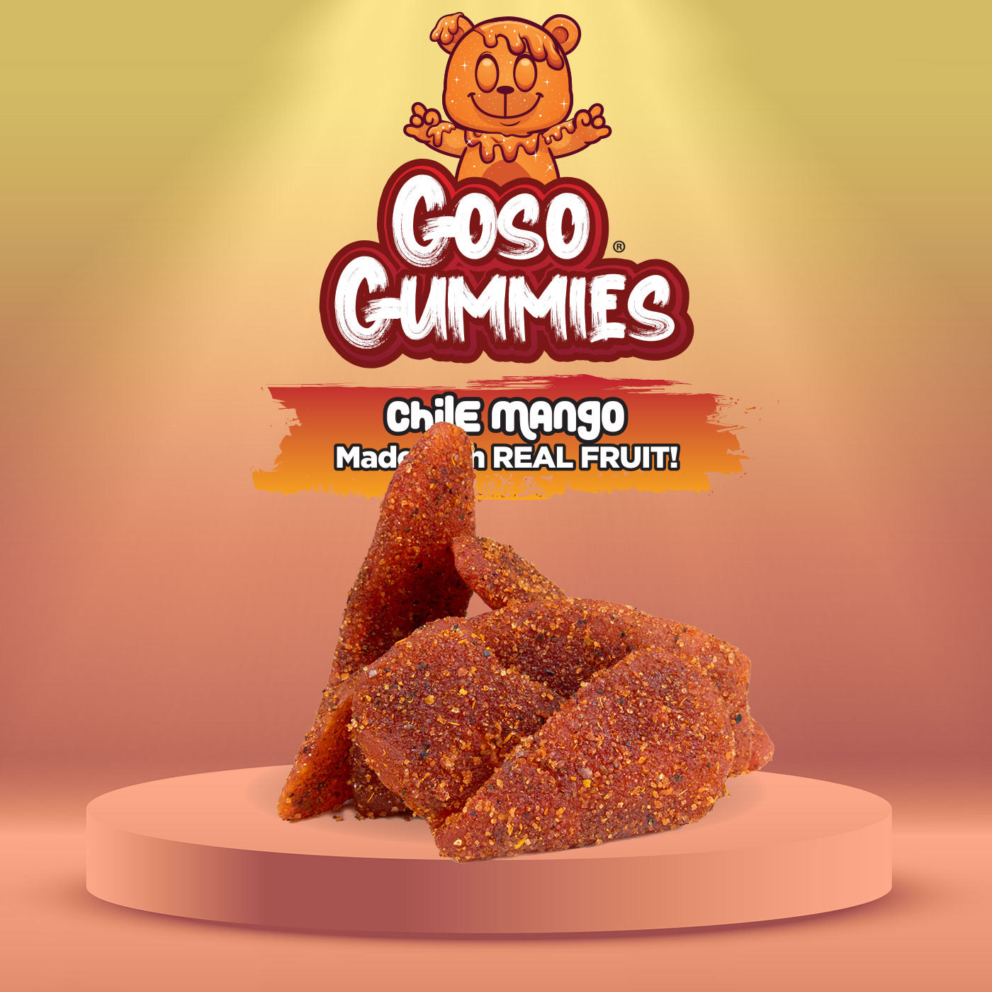 Goso Gummies Chile Mango Dried Fruit - 6oz Bag - Made with Real Dry Fruit