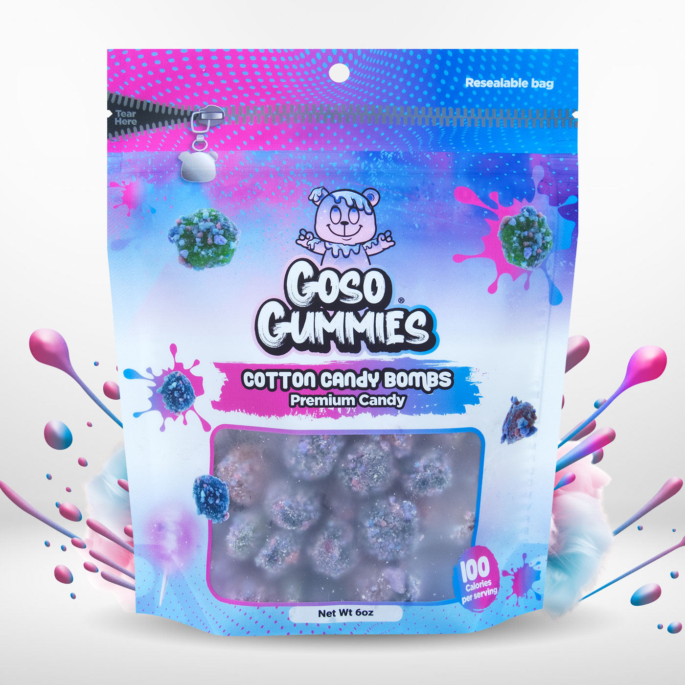 Goso Gummies Sweet Sour & Spicy Viral Gusher Bombs - Variety 5-Pack - 30 Ounce Bundle - Viral Gushers