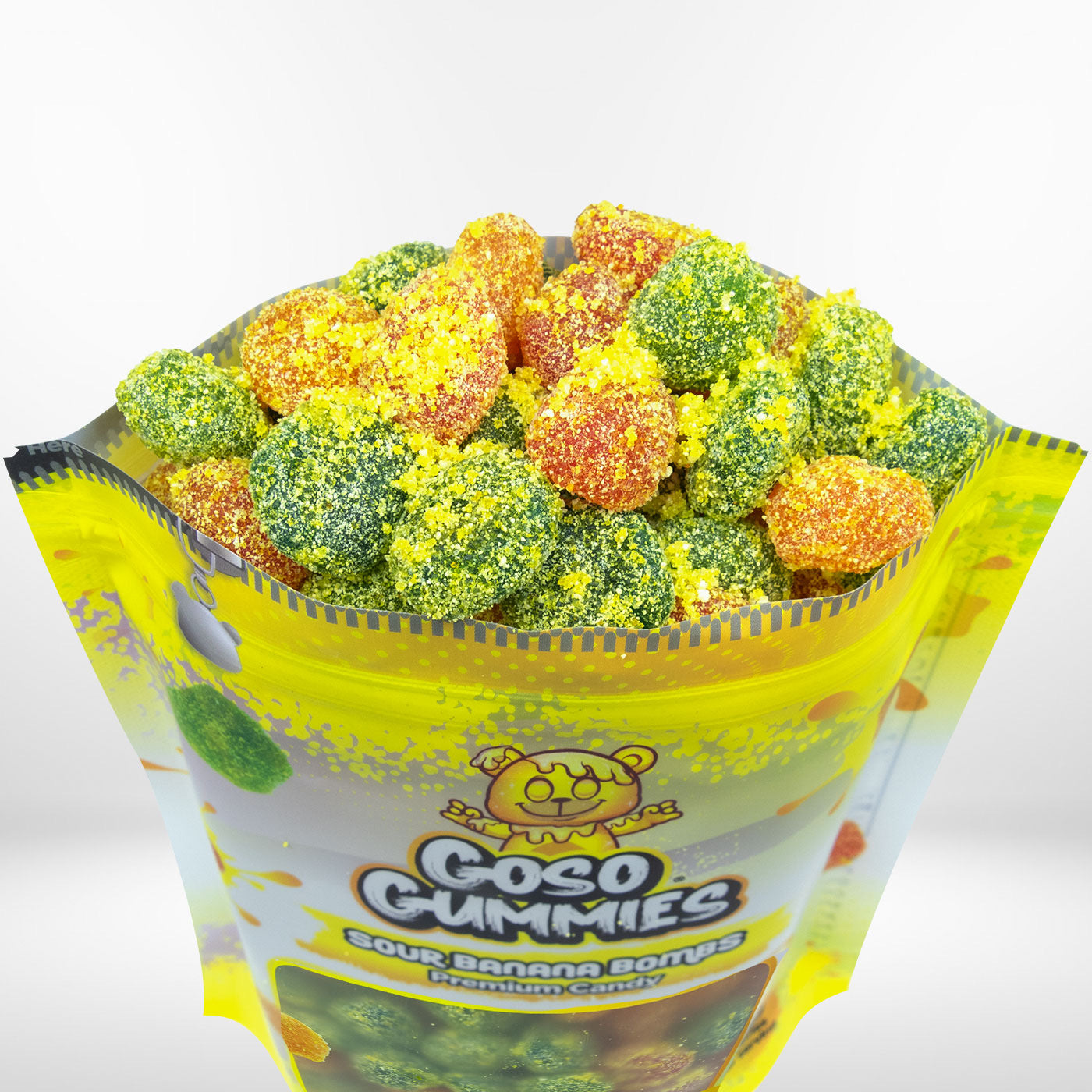 Goso Gummies Viral Sour Banana Bombs - 6oz Bag - Gushers Snack Candy