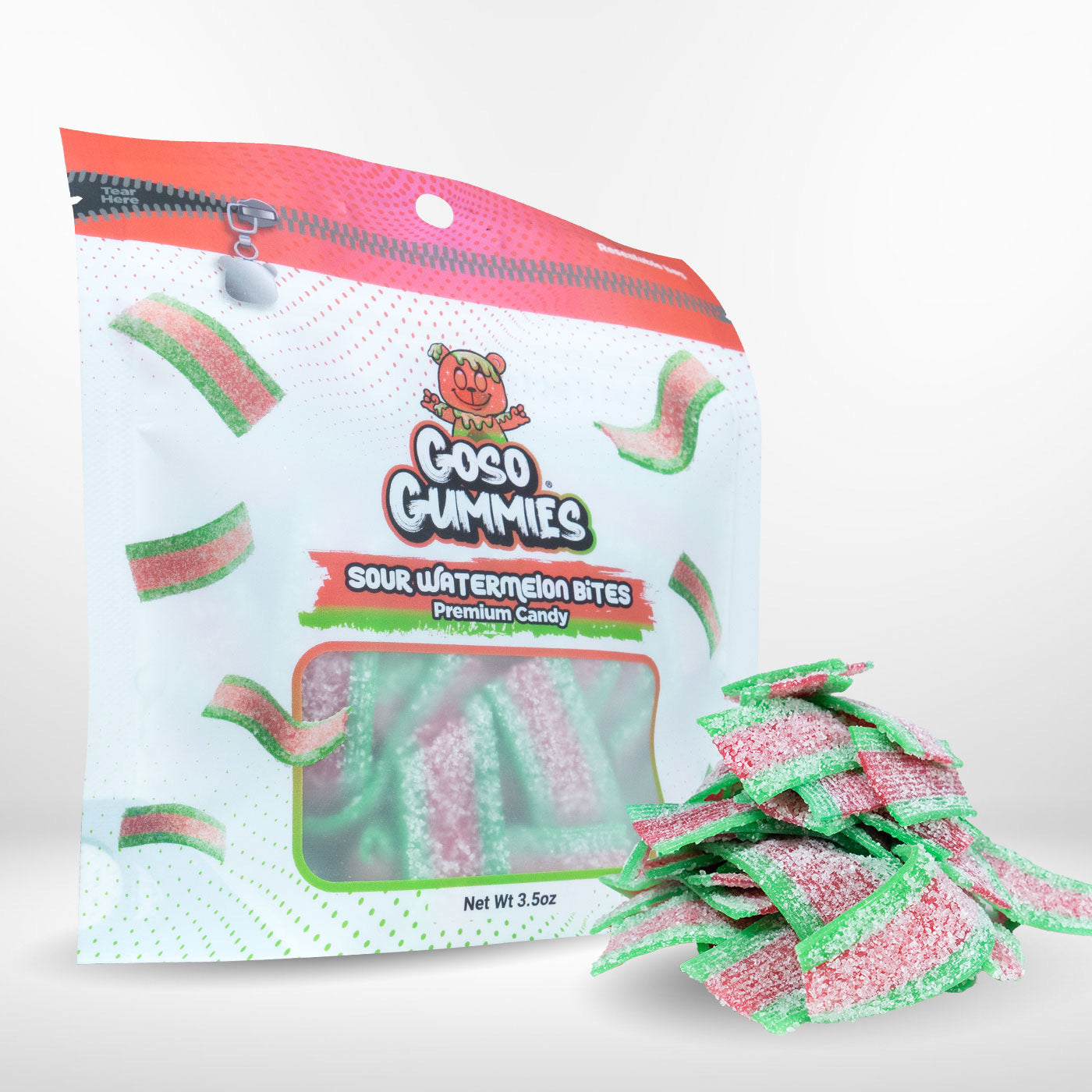 Goso Gummies Sour Blue Razz Gusher Bombs + 2 FREE Sour Watermelon Strips Bags - Viral Candy Deal – Free Gift