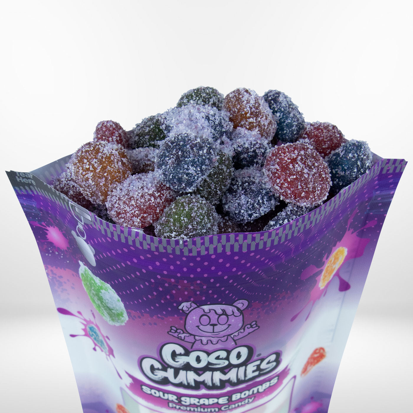 Goso Gummies Sour Grape Viral Gusher Bombs - 6oz Bag - Viral Candy