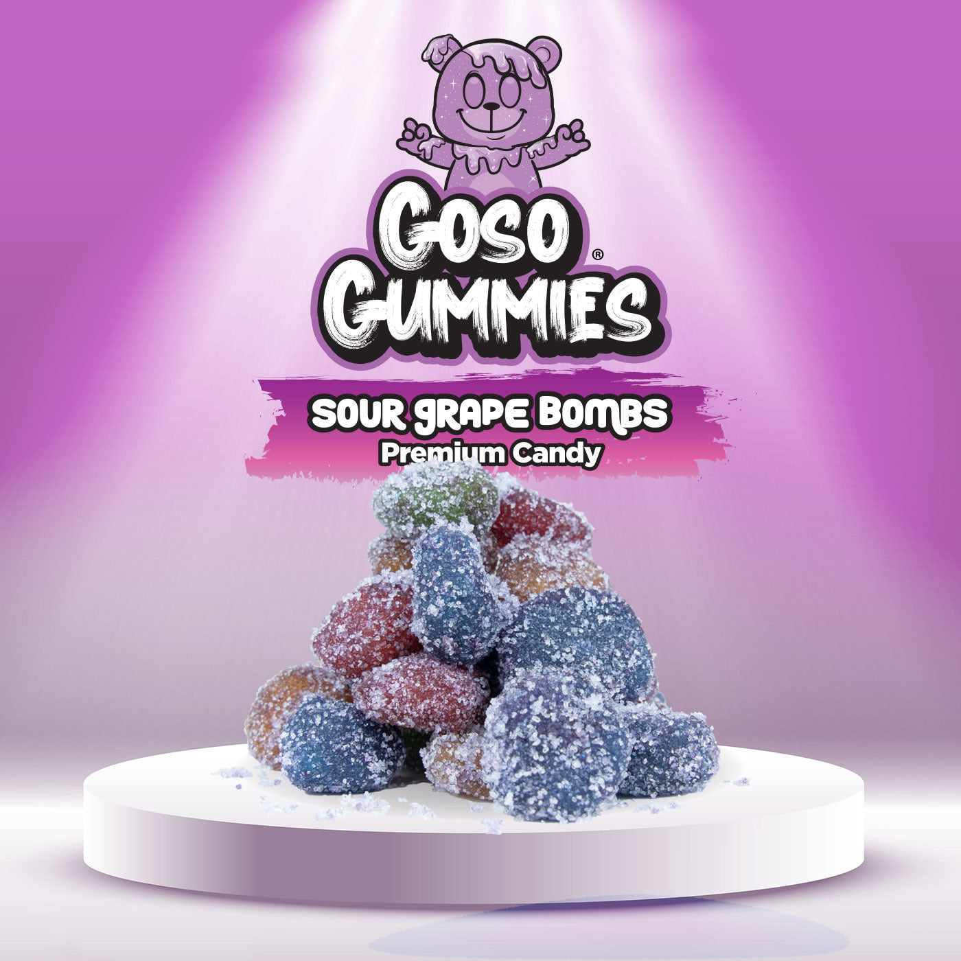 Goso Gummies Sour Grape Viral Gusher Bombs - 6oz Bag - Viral Candy