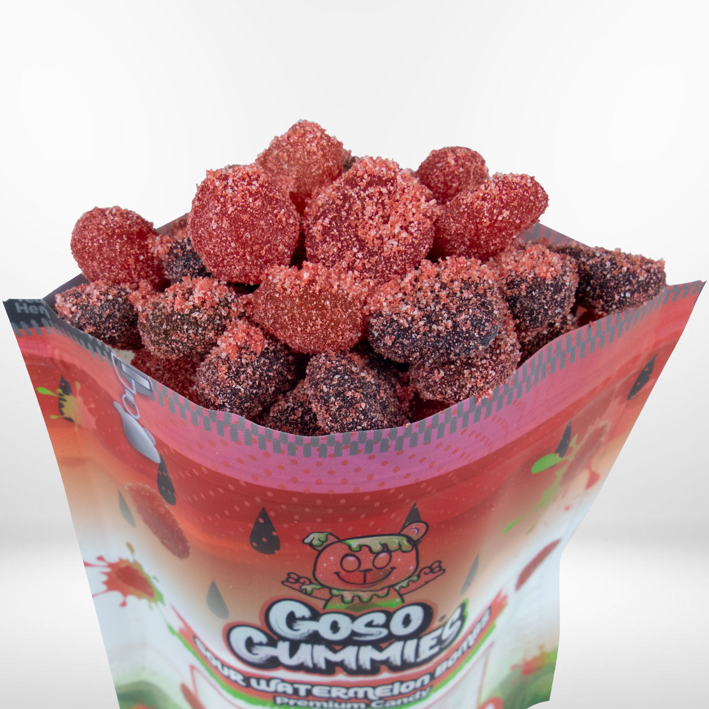 Goso Gummies Sour Watermelon Viral Gusher Bombs - 6oz Bag - Ultimate Sour Candy Fruity Explosion