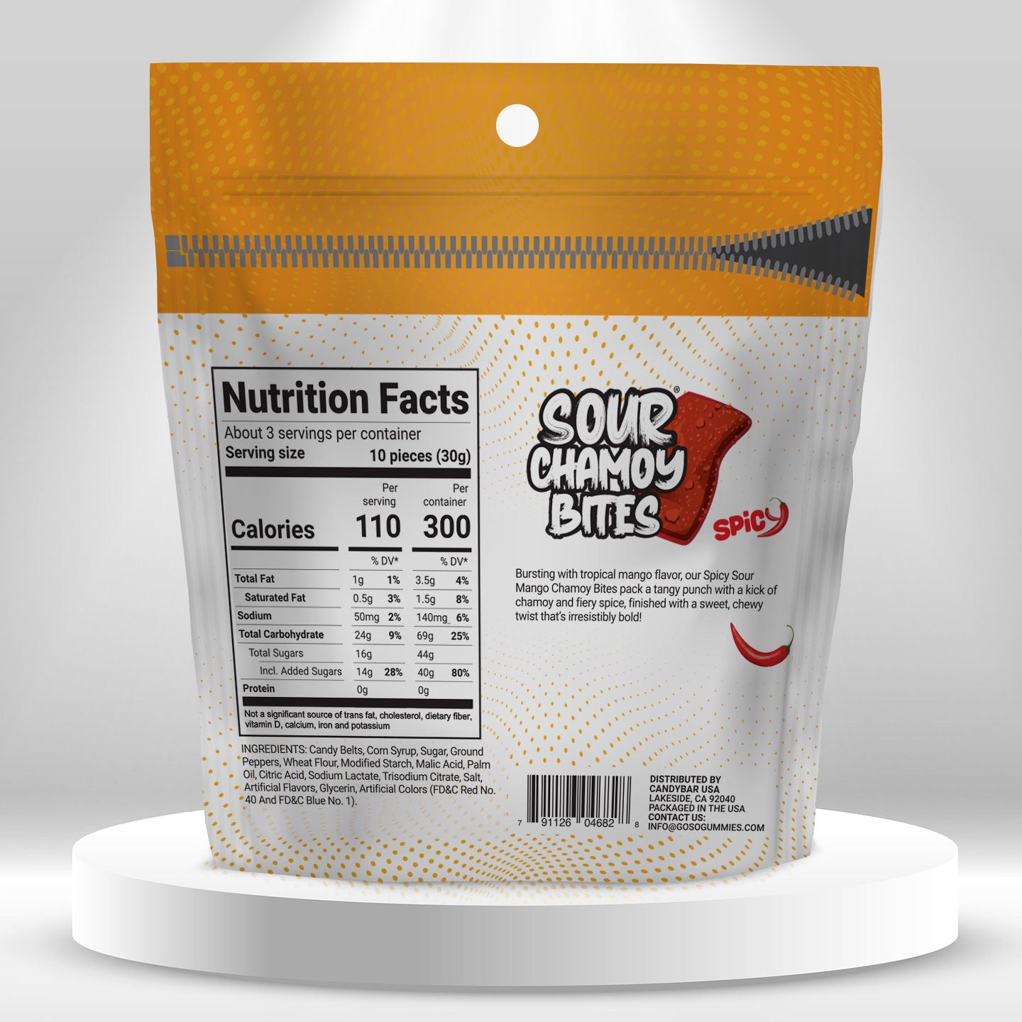 Sour Chamoy Bites - Mango Flavor - 3oz Bag