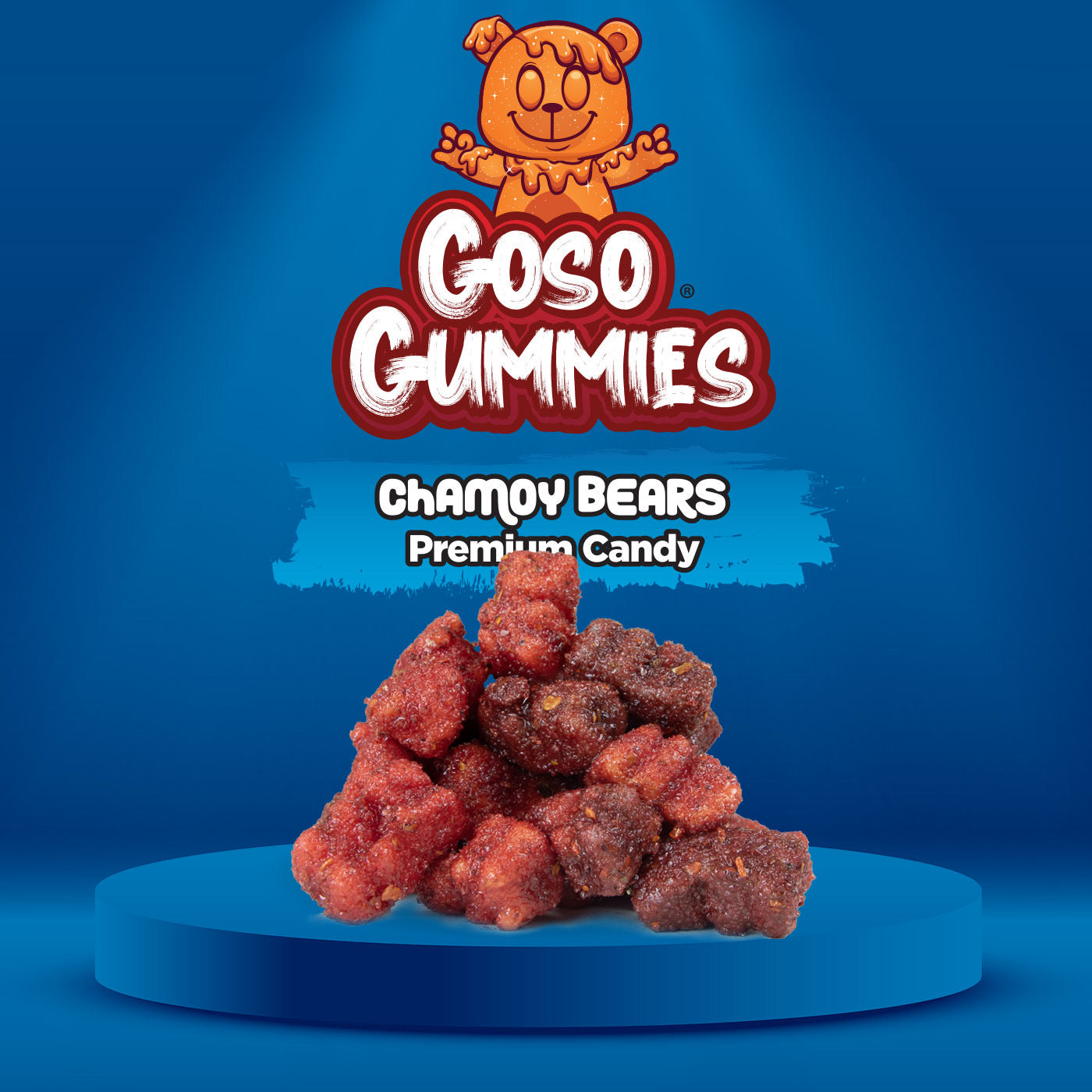Goso Gummies Spicy Chamoy Gummy Bears - 8 Oz Bag - Spicy & Juicy Snack