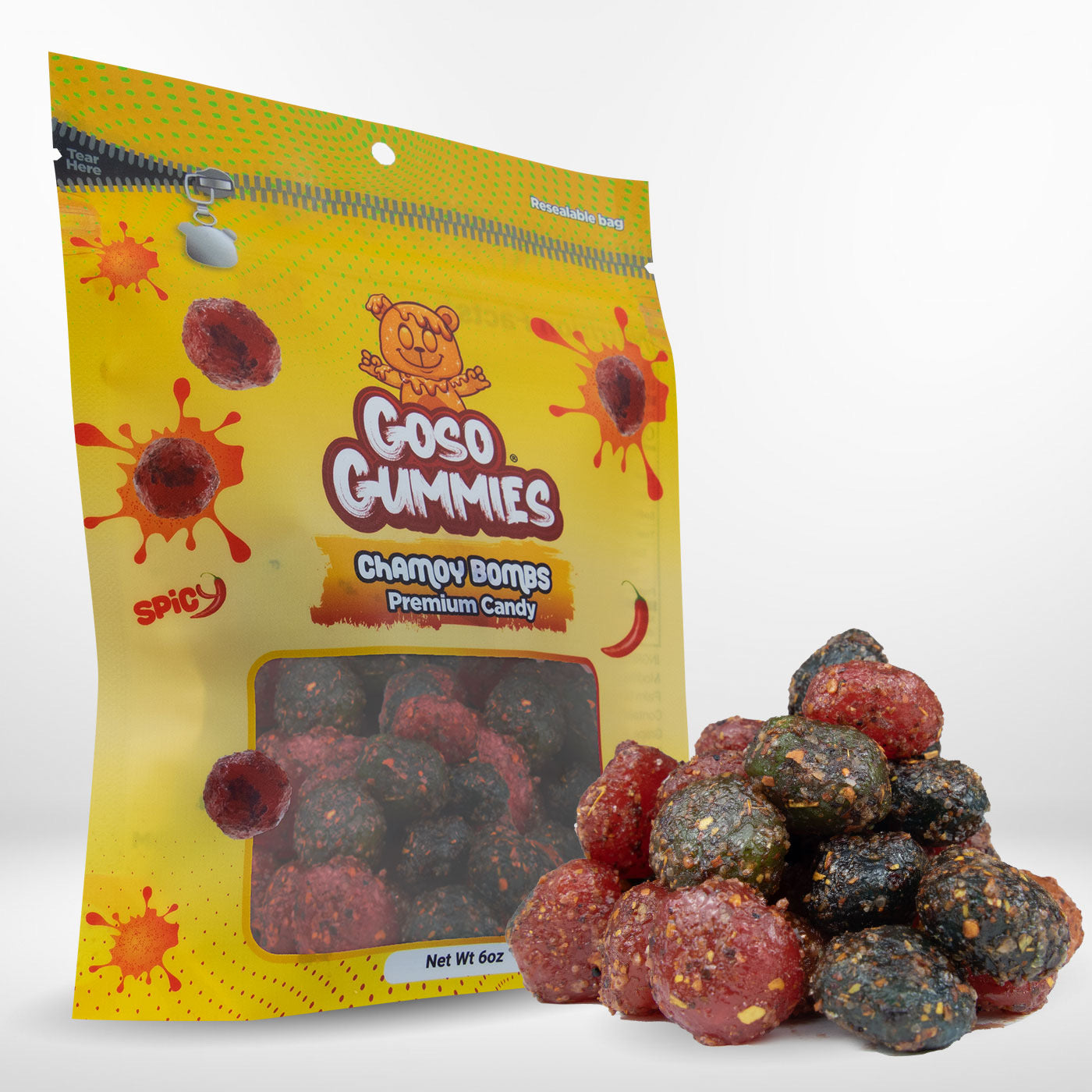 Goso Gummies Dynamite Duo Viral Spicy Gusher Bombs - 12 Ounce Duo Pack - Gushers Candy Spicy Flavors Chewy