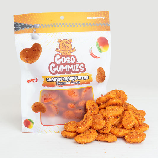 Goso Gummies Chamoy Mango Bites – 6oz Bag | Sweet & Spicy Candy