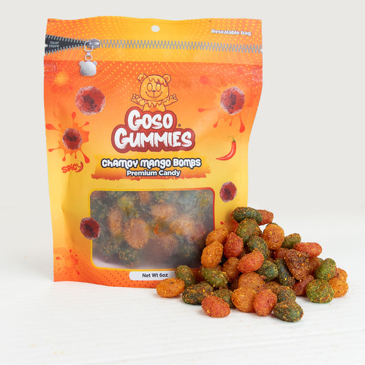 Goso Gummies Viral Chamoy Mango Gusher Bombs - 6oz Bag - Gushers Snack Candy