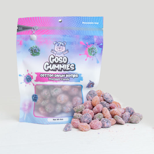 Goso Gummies Cotton Candy Viral Gusher Bombs - 6oz Bag - Sweet Snack