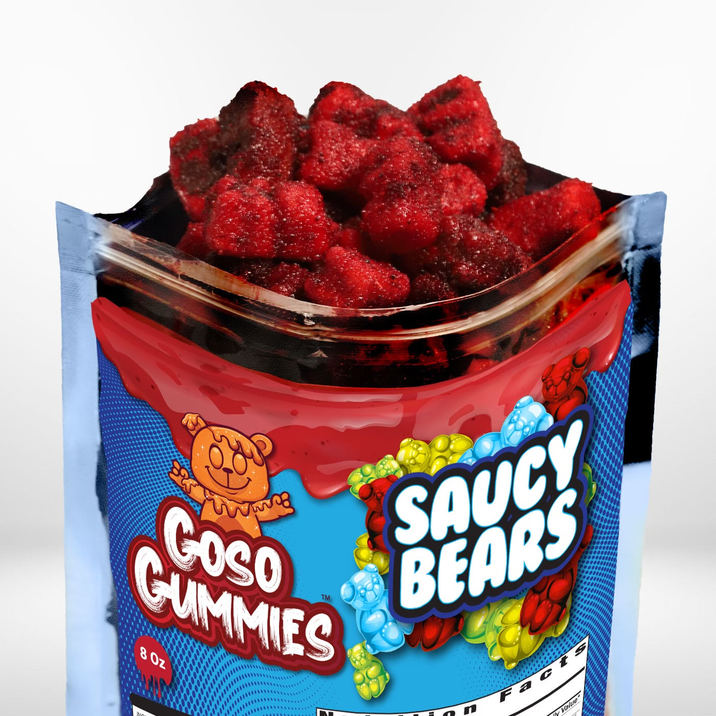 Goso Gummies Saucy Chamoy Gummy Bears - 8oz Bag