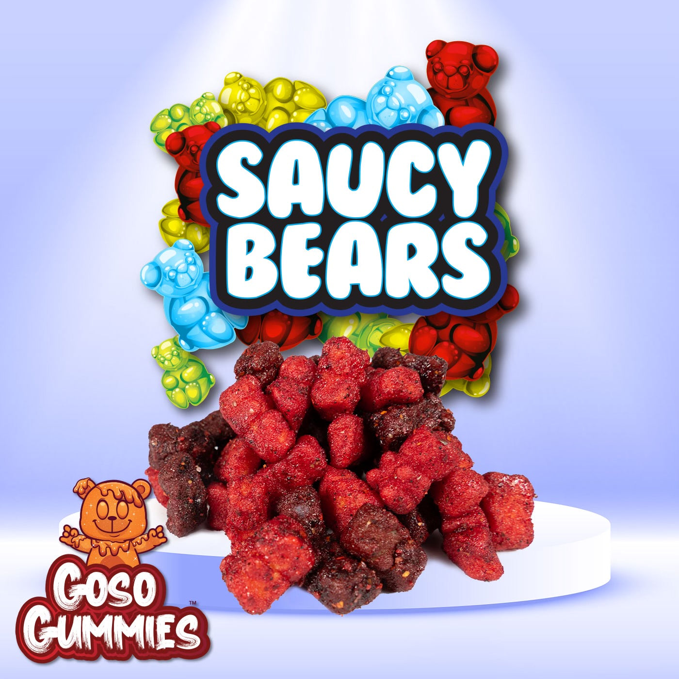 Goso Gummies Saucy Chamoy Gummy Bears - 8oz Bag