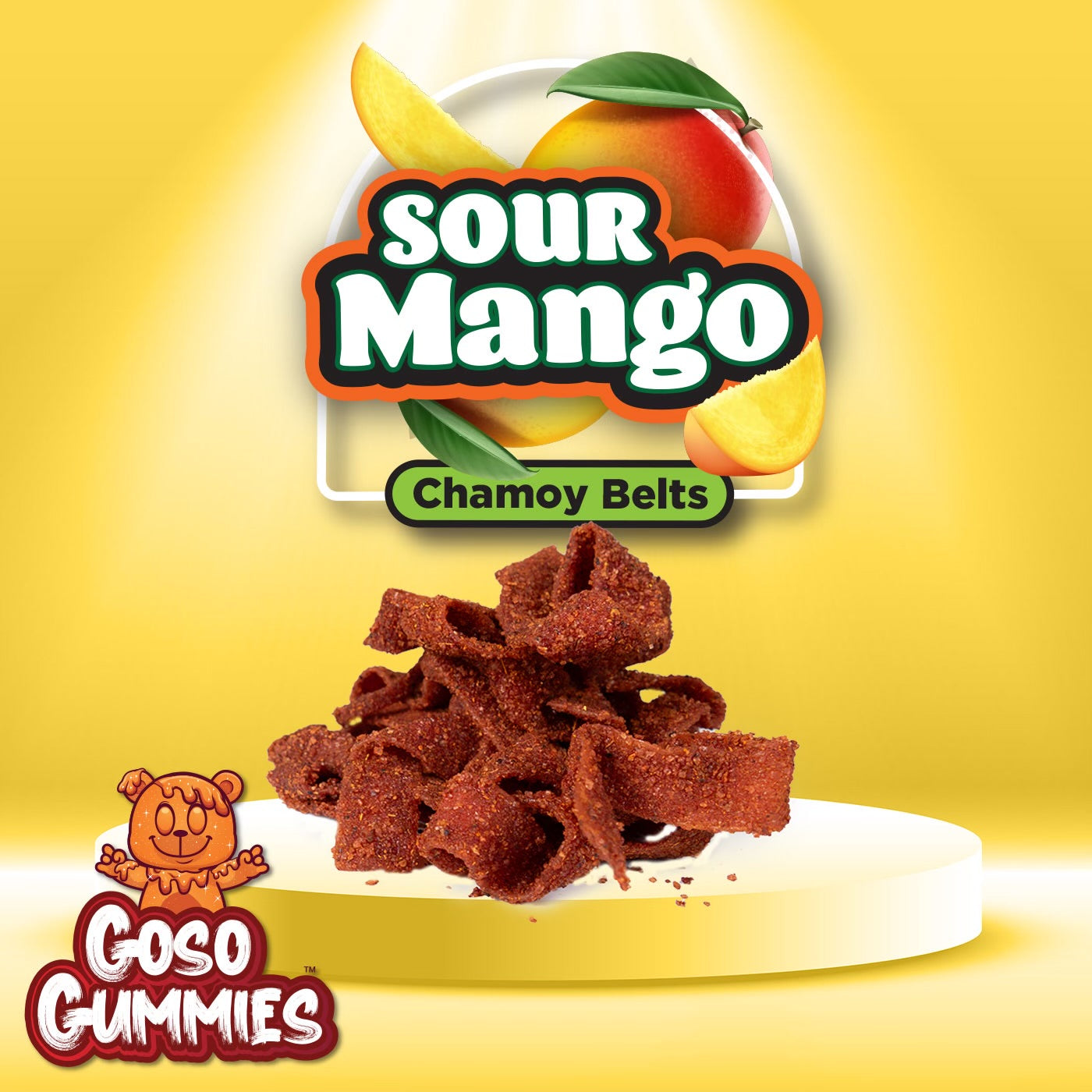 Goso Gummies Sour Mango Chamoy Belts - 4oz Bag