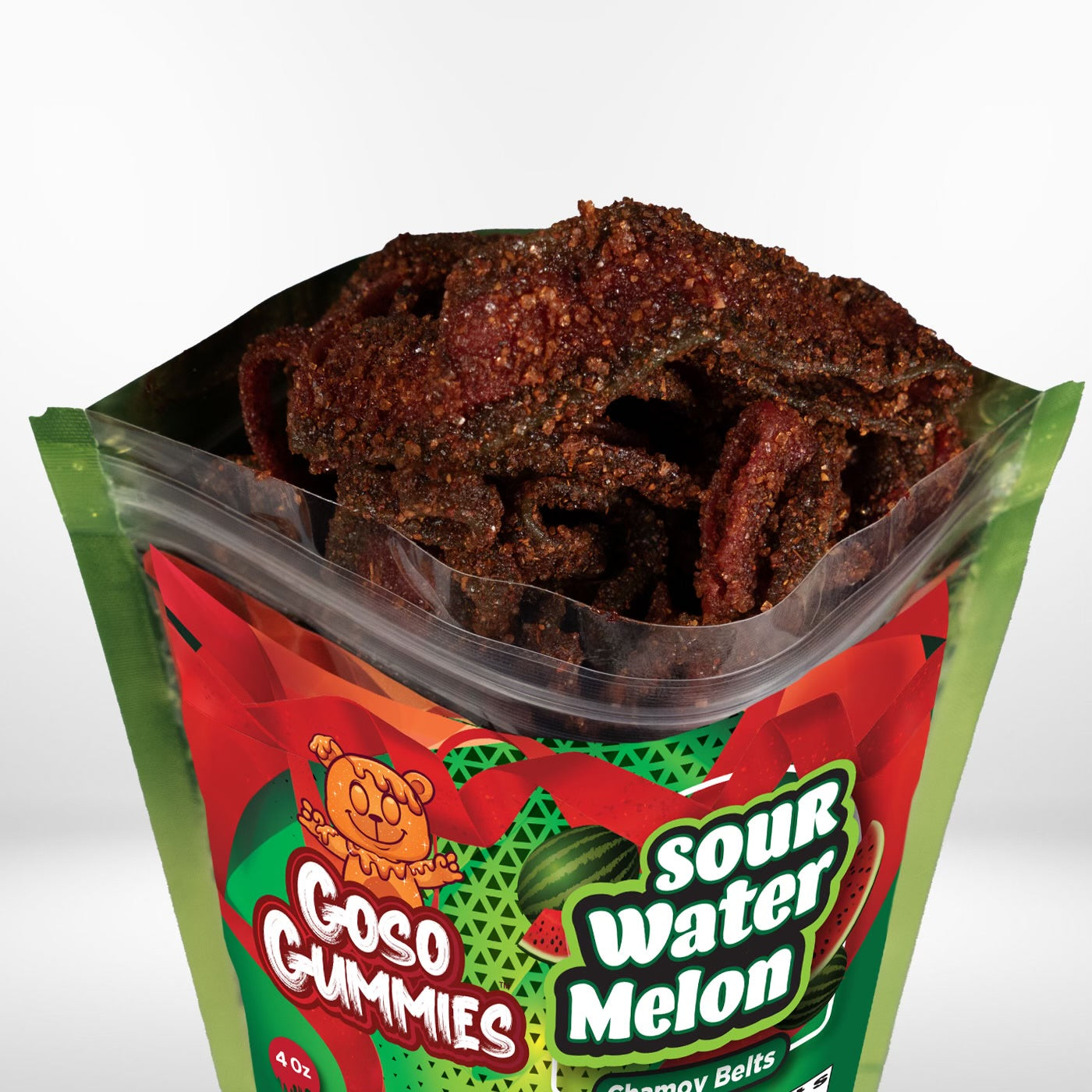 Goso Gummies Sour Watermelon Chamoy Belts - 4oz Bag