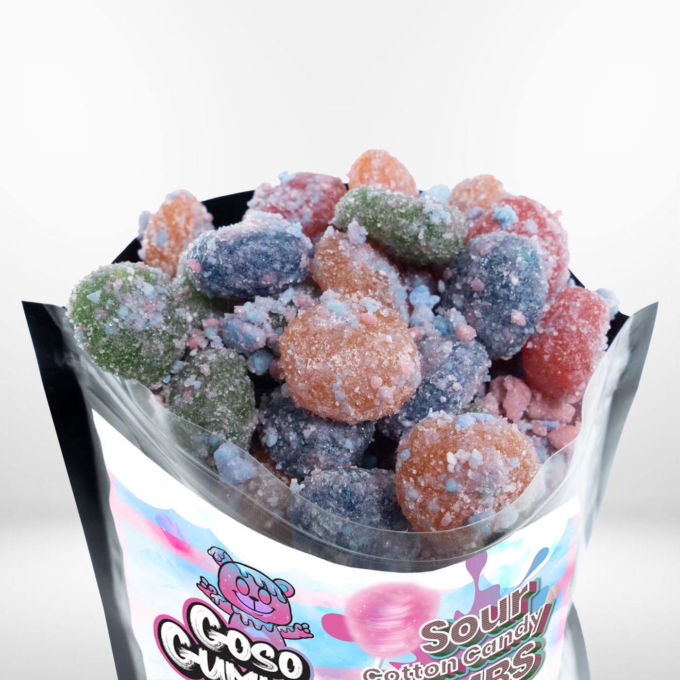 Goso Gummies Sour Cotton Candy Gusher Bombs - 6oz Bag