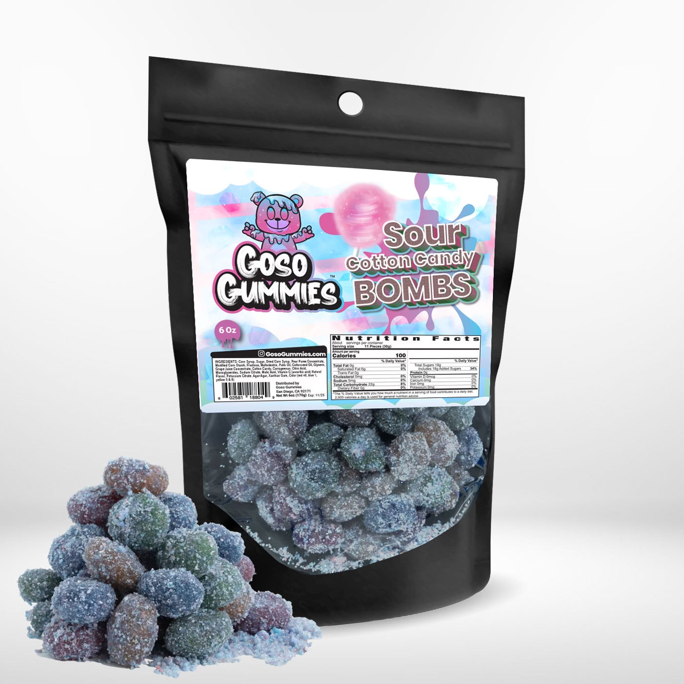 Goso Gummies 7 Bag Sweet & Sour & Spicy Variety Pack - 42 Ounces