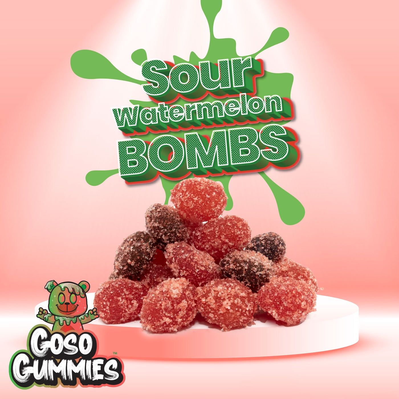 Goso Gummies Viral Sour Watermelon Gushers 6oz Bag