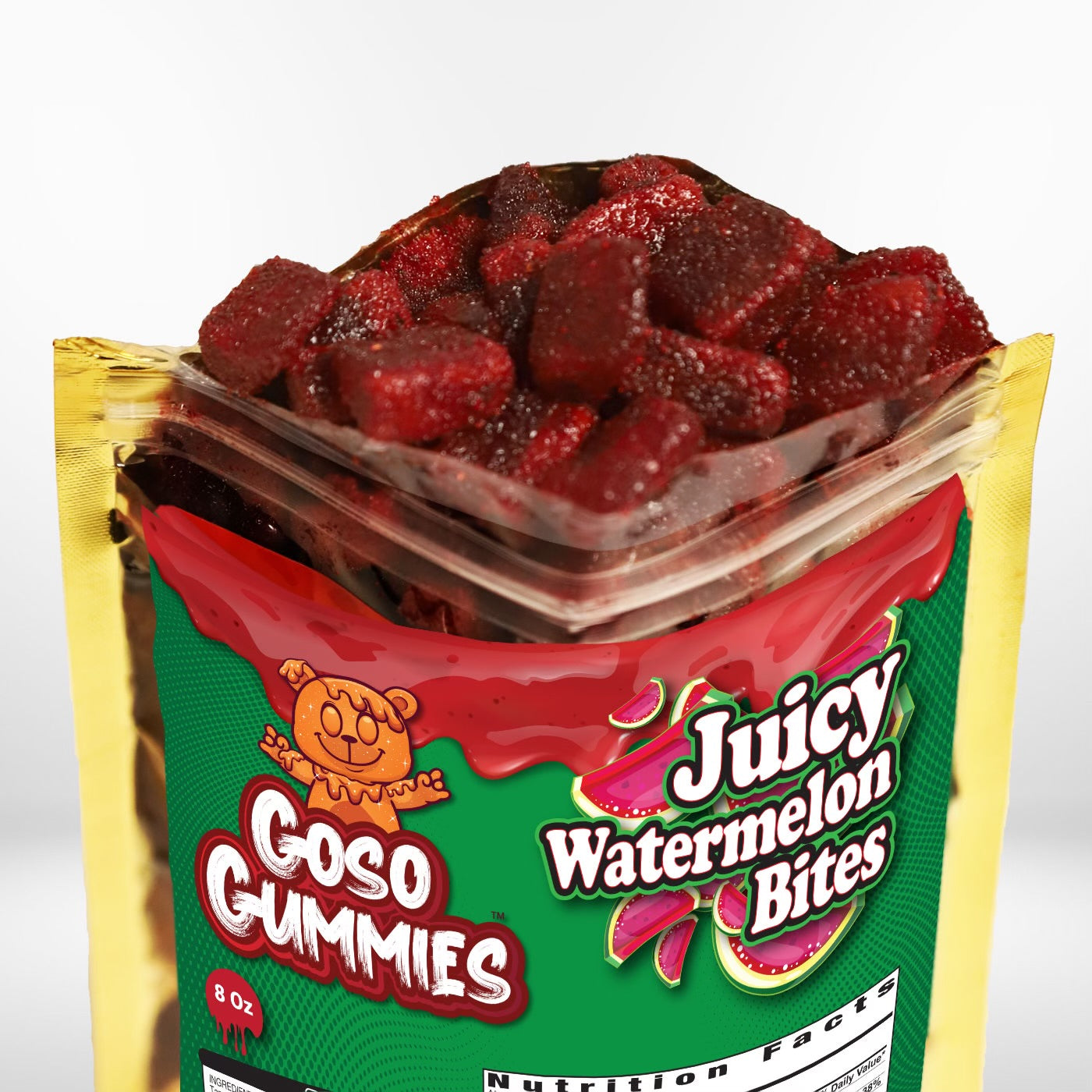 Goso Gummies Juicy Watermelon Chamoy Bites - 8oz Bag