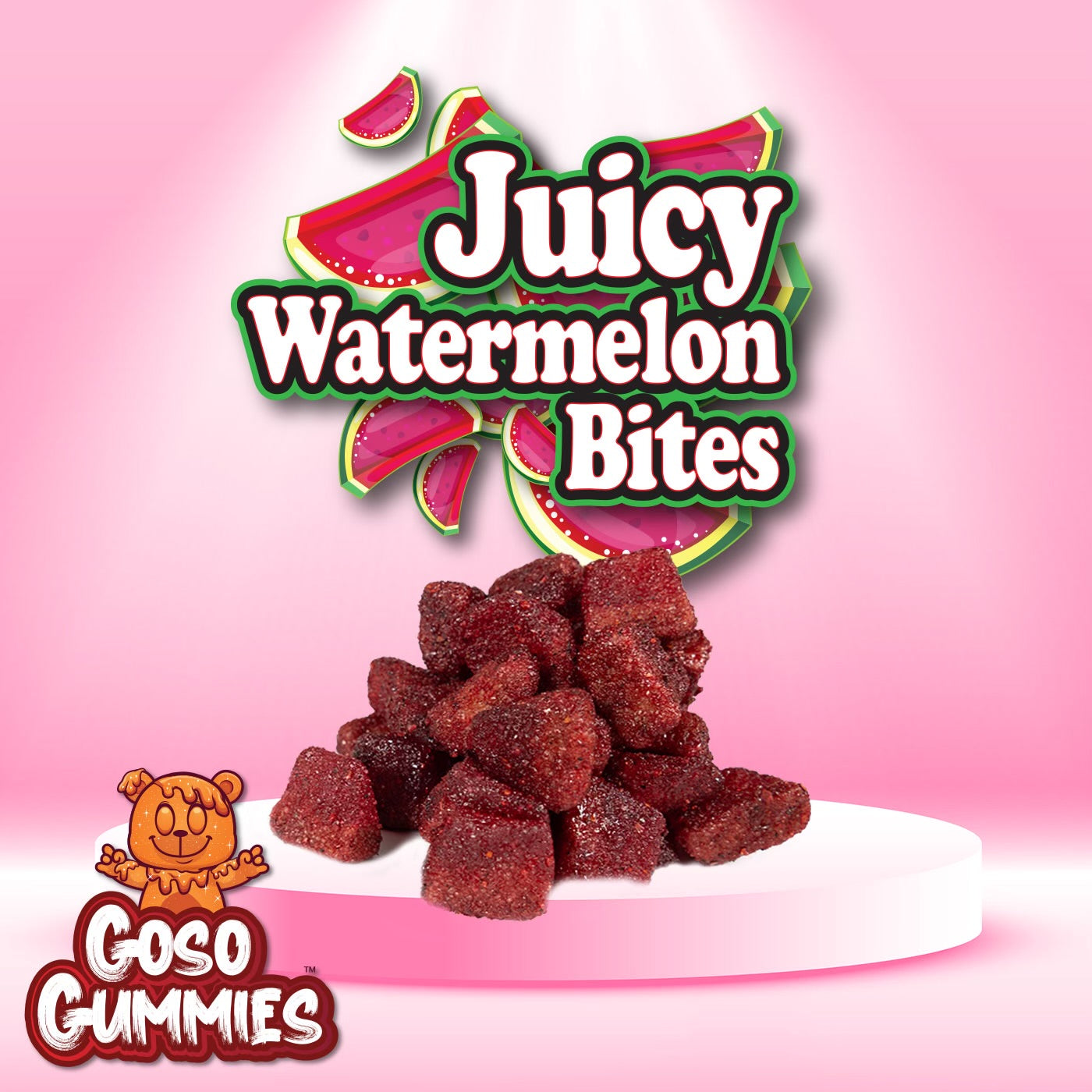 Goso Gummies Juicy Watermelon Chamoy Bites - 8oz Bag