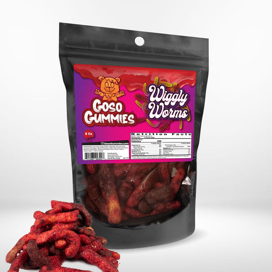 Goso Gummies Chamoy Wiggly Worms - 8oz Bag