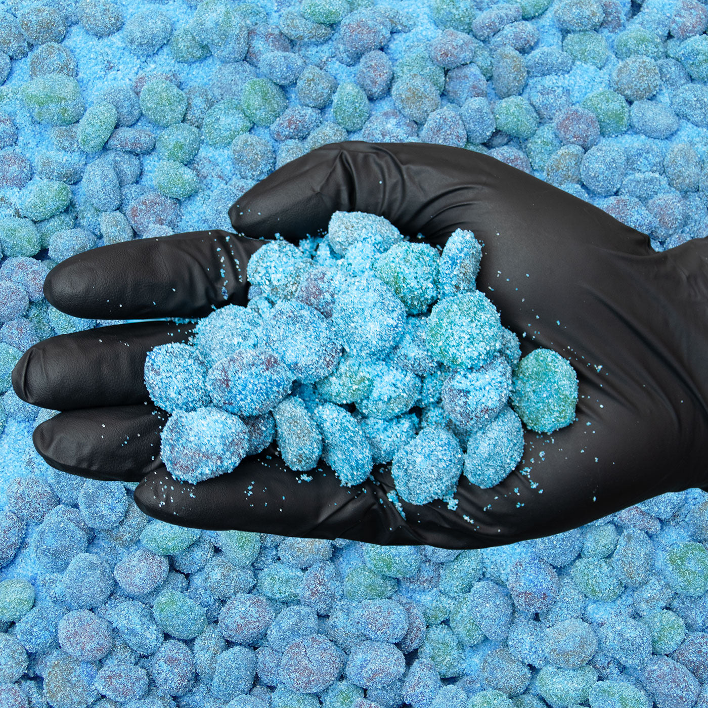 Sour Blue Raspberry 6oz + Sour Watermelon 6oz + Cotton Candy Bombs 6oz - 3 Pack Combo 18 Ounces - Viral Gushers Candy Snack