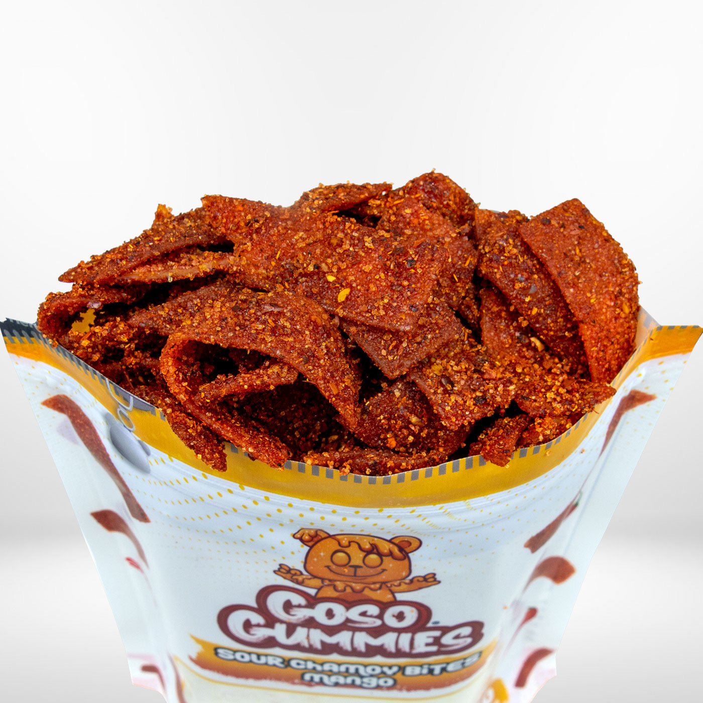 Goso Gummies Sour Chamoy Mango Bites - 4oz Bag - Tangy Sweet Snack