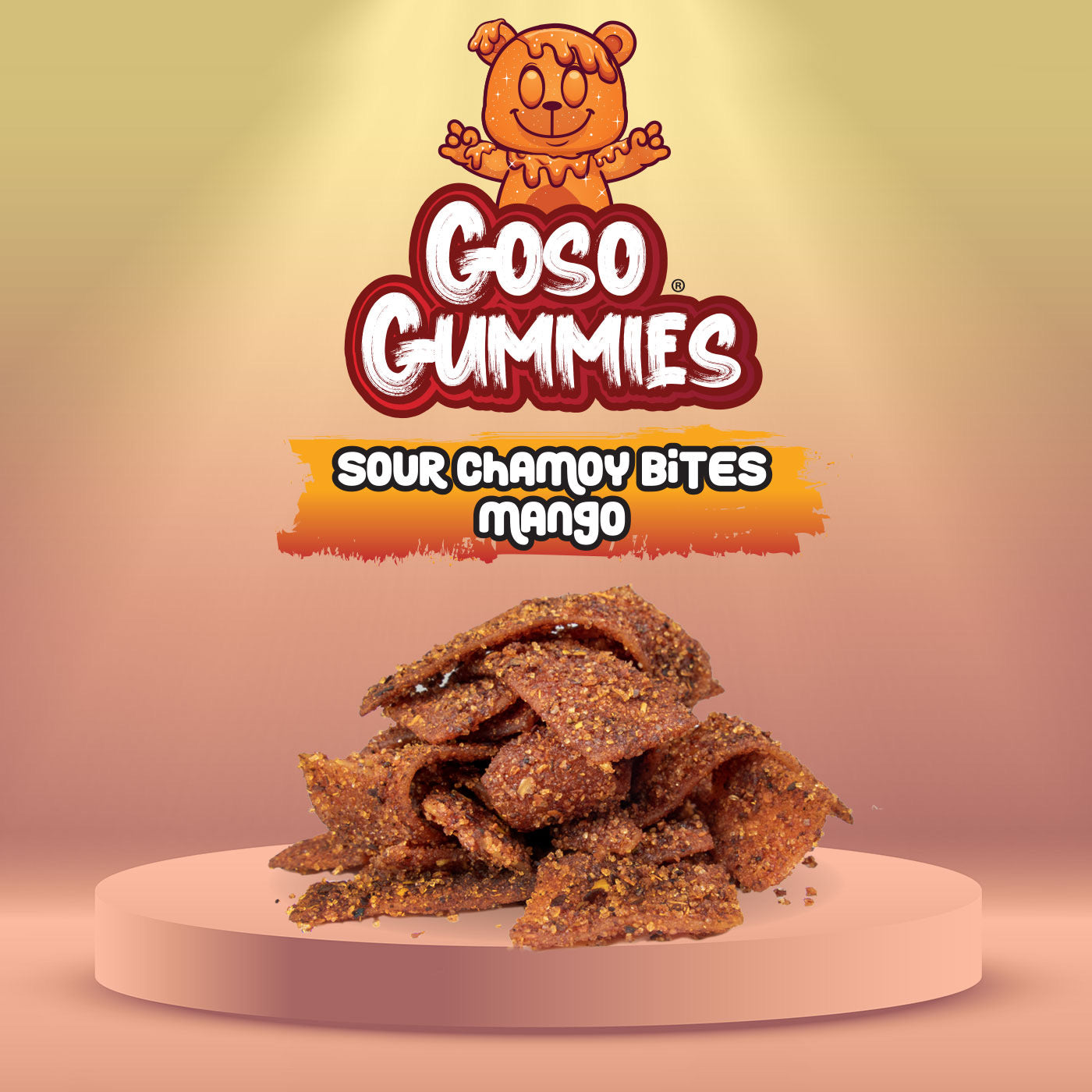 Goso Gummies Sour Chamoy Mango Bites - 4oz Bag - Tangy Sweet Snack