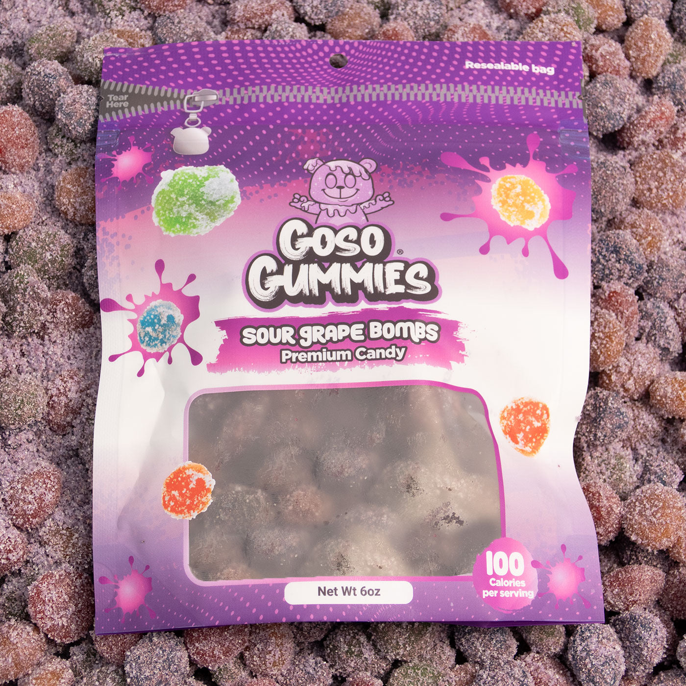Sour Grape Viral Gusher Bombs - 6oz Bag - Viral Candy