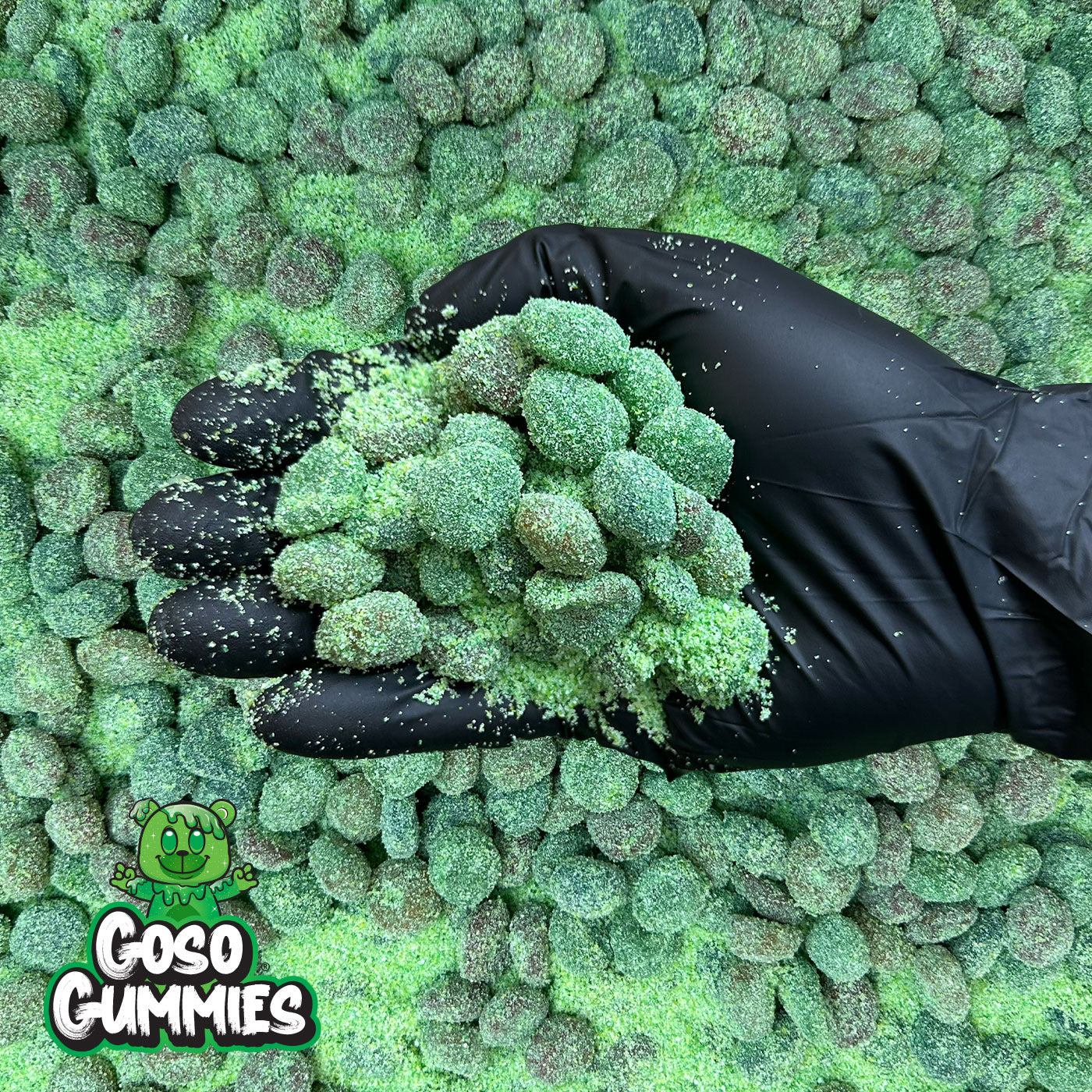 Goso Gummies Sour Green Apple Gusher Bombs – Viral Sour Candy, Chewy Gushers Candy Snack, Sour Treat