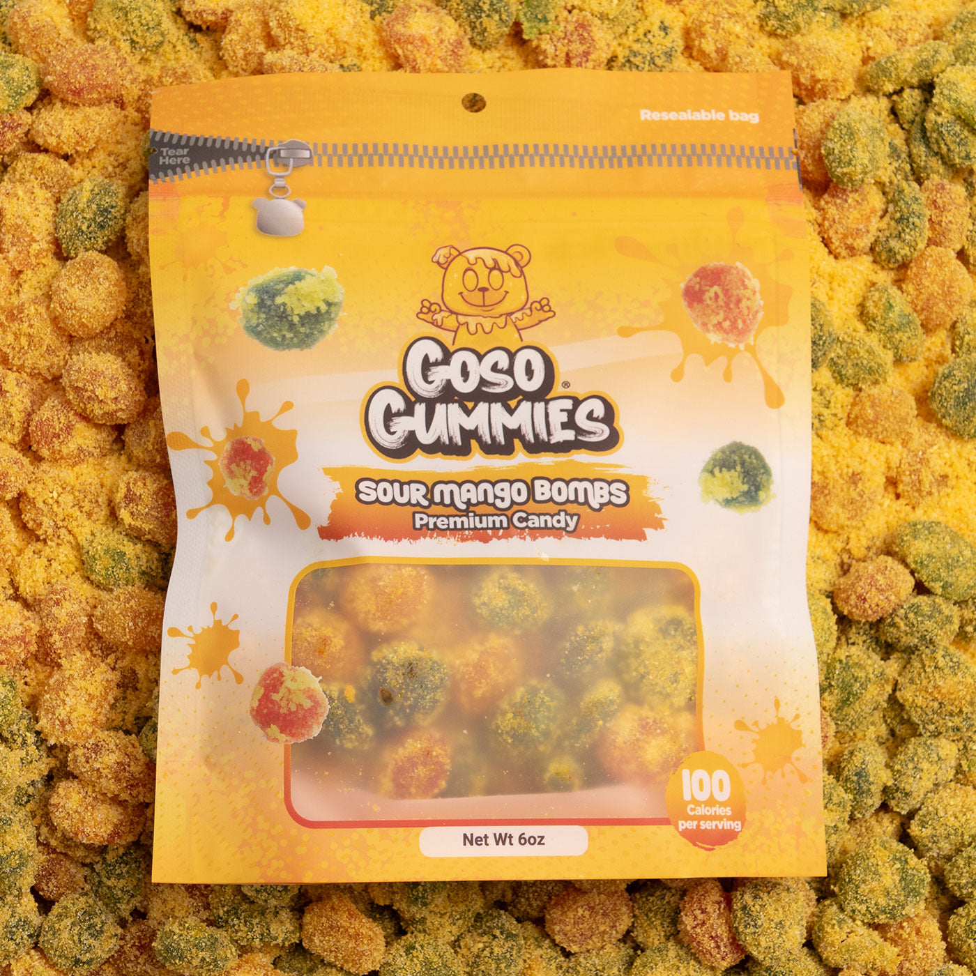 Sour Mango Viral Gusher Bombs - 6 Ounces - Sour Candy
