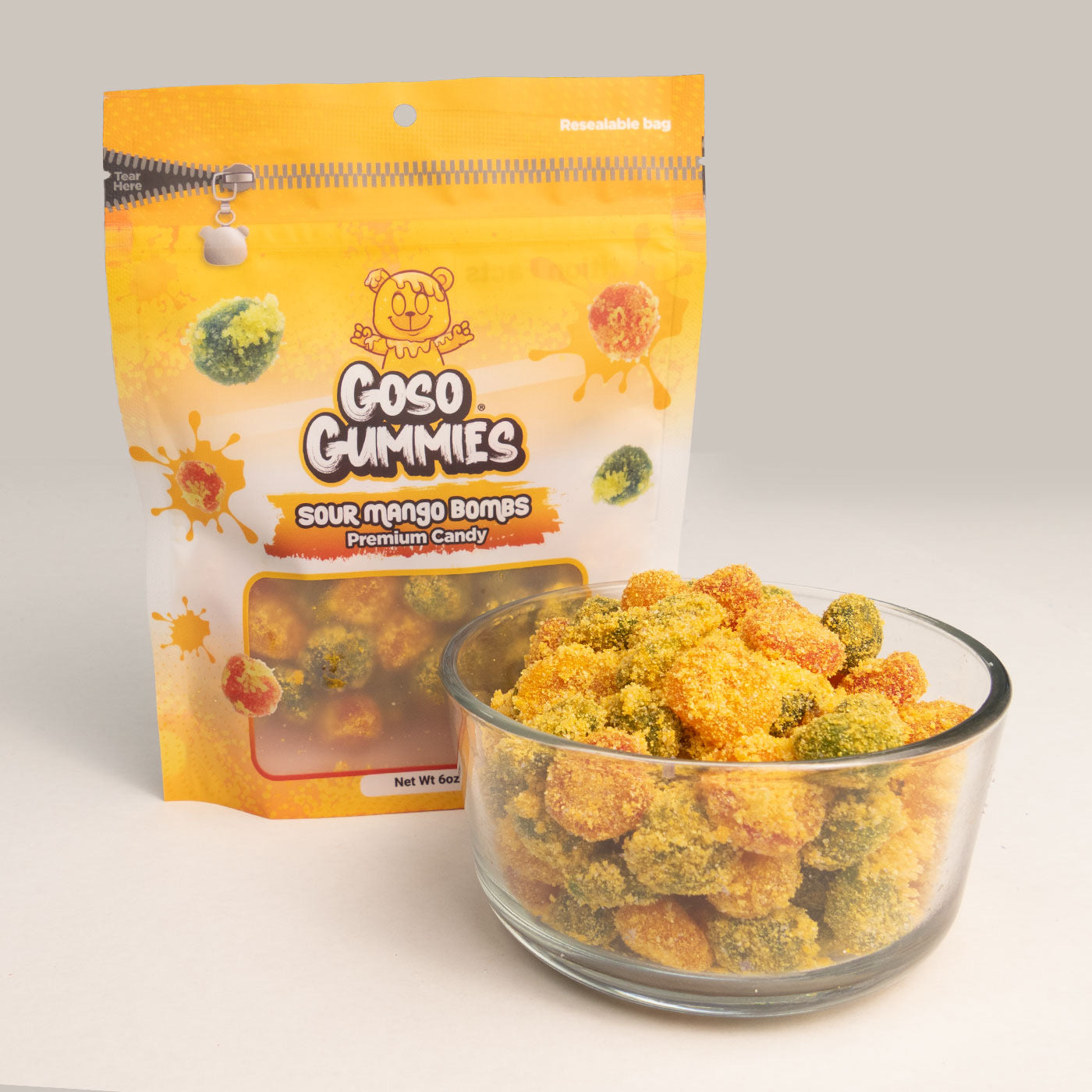 Sour Mango Viral Gusher Bombs - 6 Ounces - Sour Candy