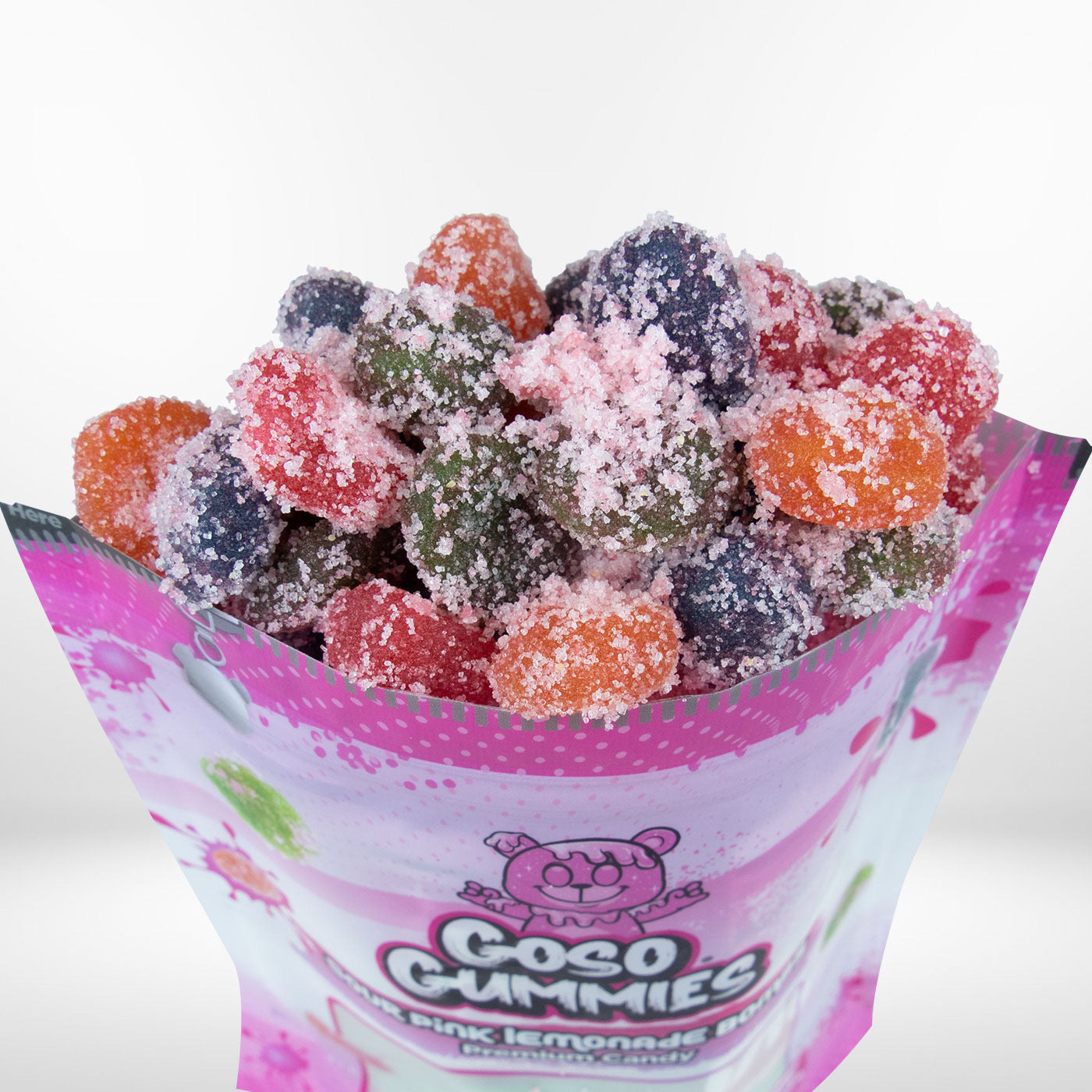 Goso Gummies Sour Pink Lemonade Viral Gusher Bombs - 6oz Bag - Candy Snack