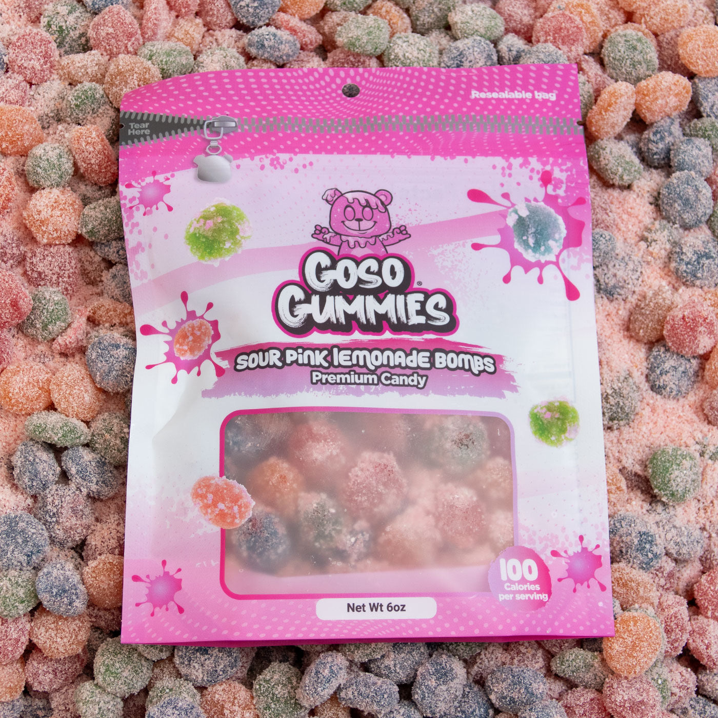 Sour Pink Lemonade Viral Gusher Bombs - 6oz Bag - Candy Snack