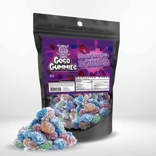 Goso Gummies Sour Grape Gusher Bombs - 6oz Bag - Viral Candy