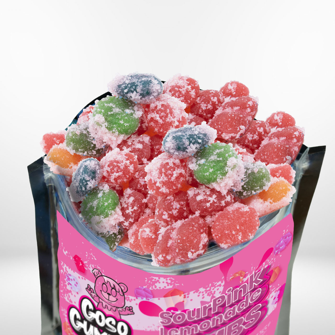 Goso Gummies Sour Pink Lemonade Gusher Bombs - 6oz Bag