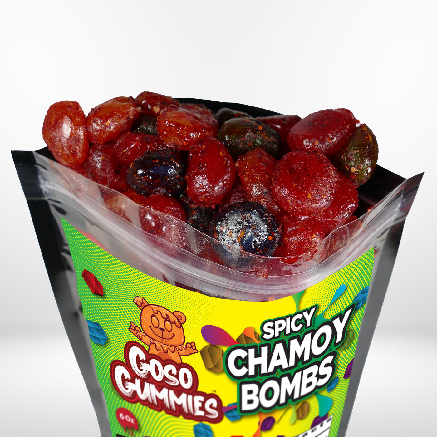 Goso Gummies Spicy Chamoy Gusher Bombs 6oz Bag