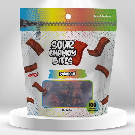 Sour Chamoy Bites - Rainbow Flavor - 3oz Bag