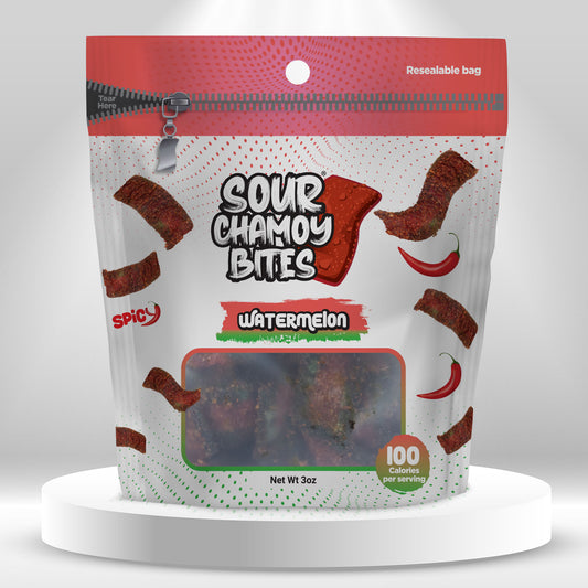 Sour Chamoy Bites -  Watermelon Flavor - 3oz Bag
