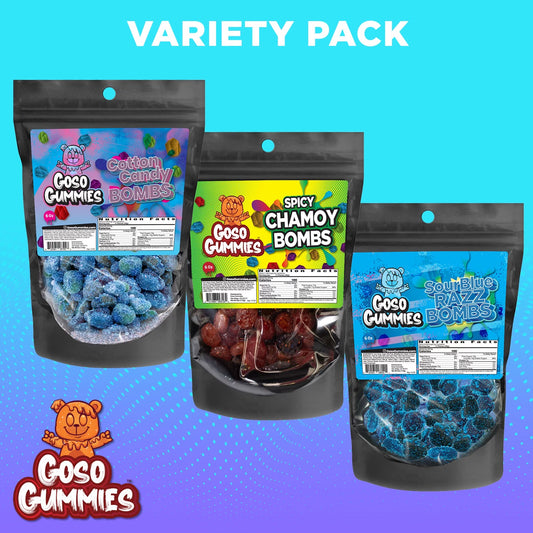 Goso Gummies - Ultimate Gusher Bombs 3 Bag Variety Pack