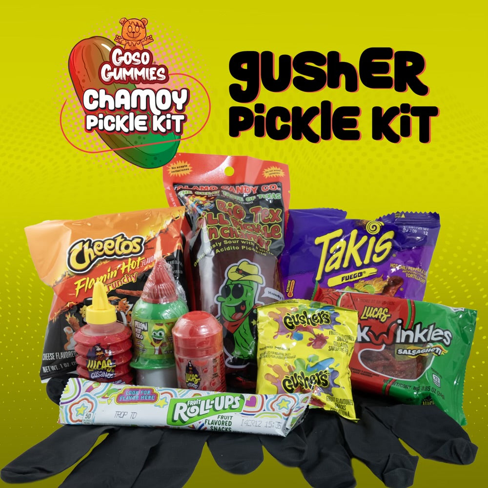 Goso Gummies - Chamoy Pickle Kit - Takis, Hot Cheetos, Side of Gushers